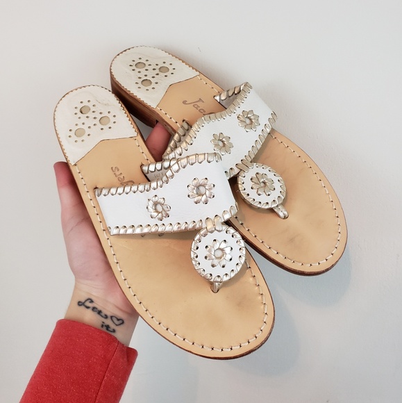 Jack Rogers Shoes - Jack Roger's | Womens White Floral Sandals Size 7